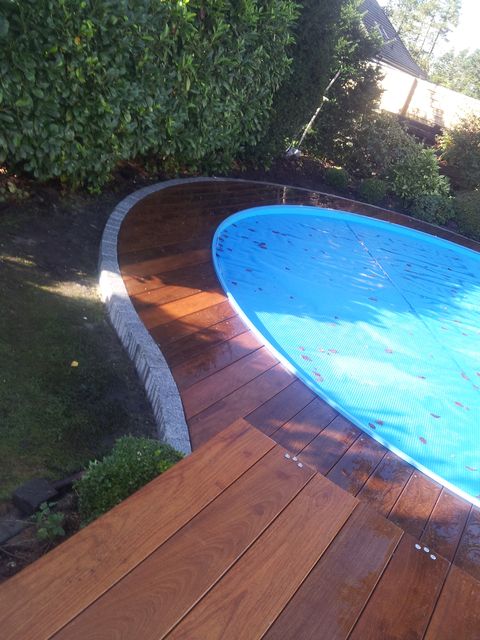 Holzterrasse stein Poll