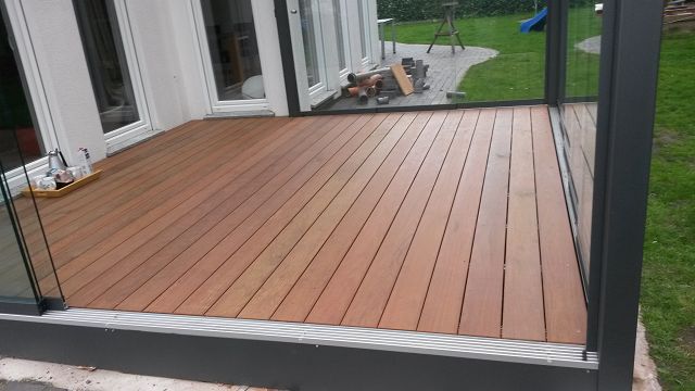 Kalt Wintergarten Holzdeck