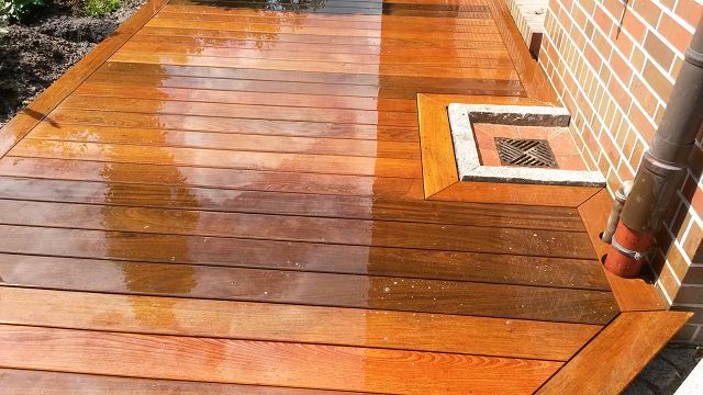 Terrasse mit Proppenbohrung